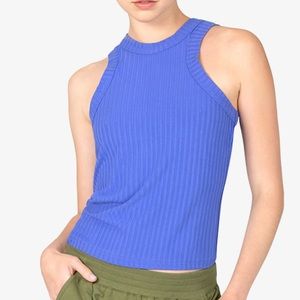 FREE PEOPLE FREE MOVEMENT Blissed Out Racerback‎ Tank Top Periwinkle Size XL NWT